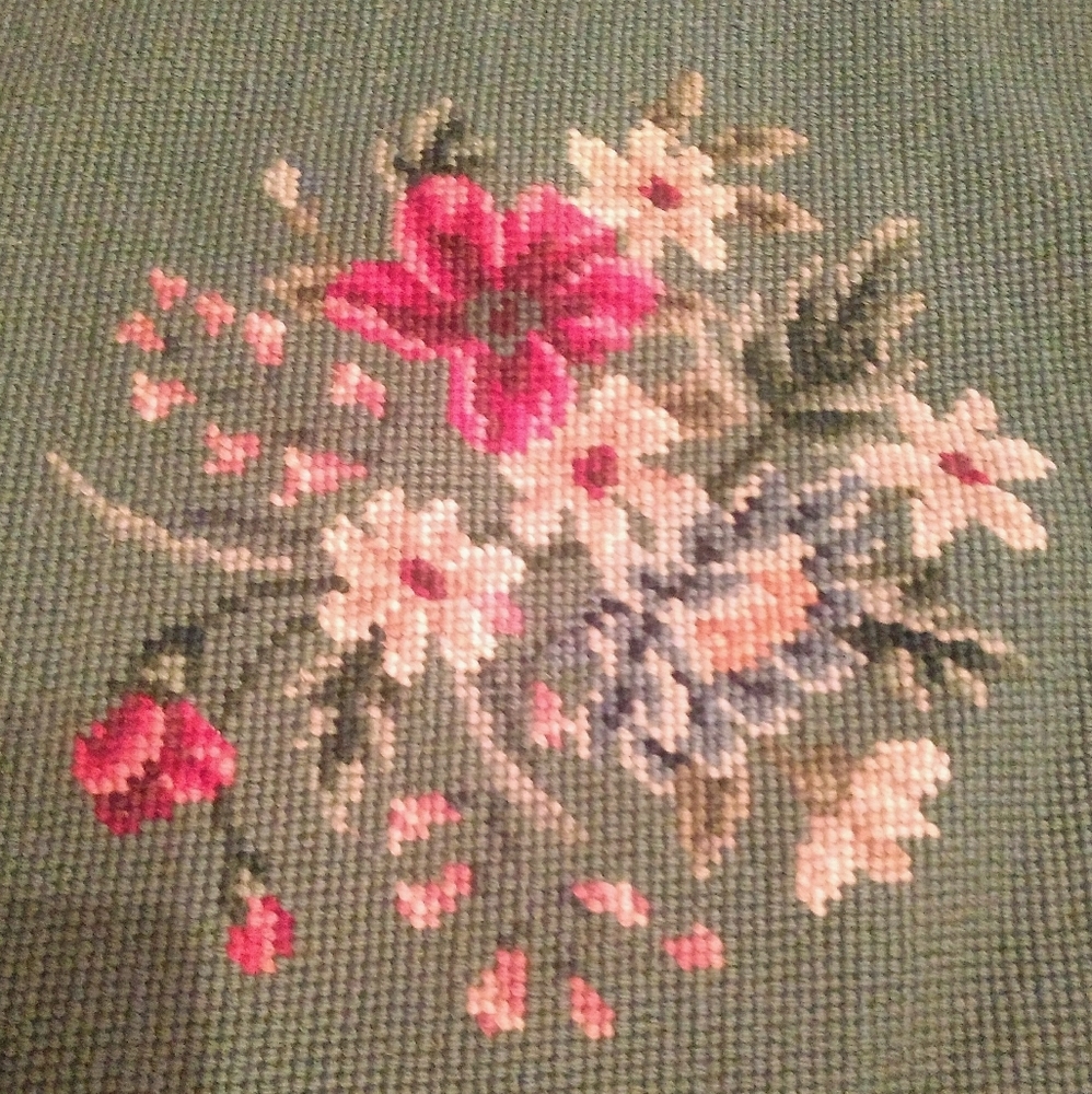 Vintage needlepoint panel